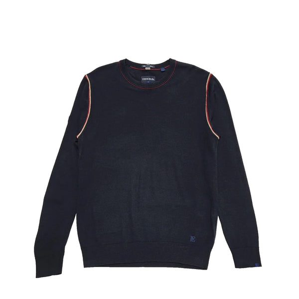 Superdry Idris Elba Blue Long Sleeve Knit Crew Neck Jumper Men's UK L EU 54 H997