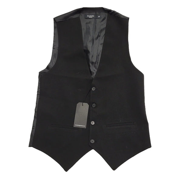 Bolongaro Black Slim Fit Formal Waistcoat uk Men's S BNWT L212