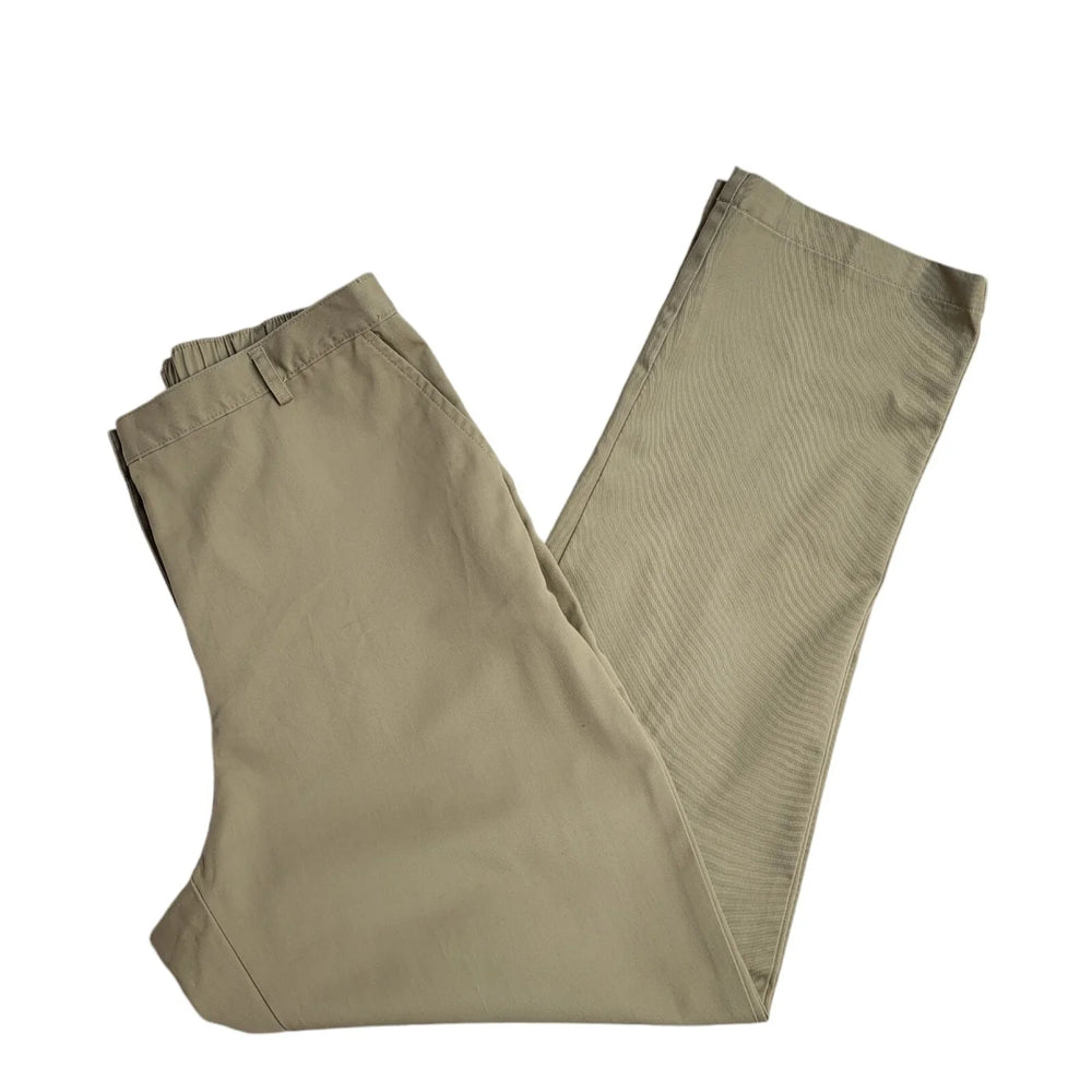 Lands End Beige Straight Leg Dress Trousers BNWT Women's 12 W30 L30 FF102