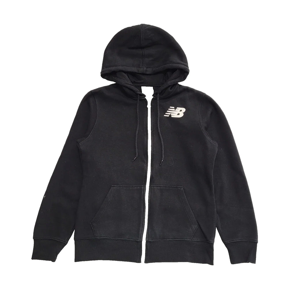 New Balance Black Zip Up Cropped Sweatshirt Hoodie UK Women's S 8 K42