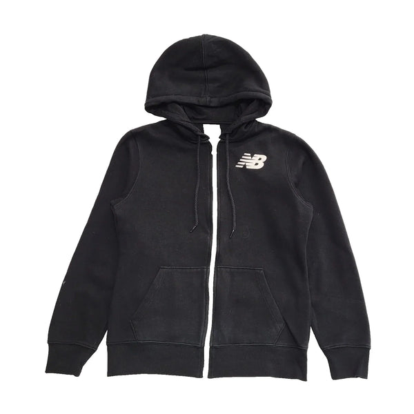 New Balance Black Zip Up Cropped Sweatshirt Hoodie UK Women's S 8 K42