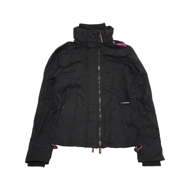 Superdry Wind Cheater Black Zipped Jacket UK Women's Small K213