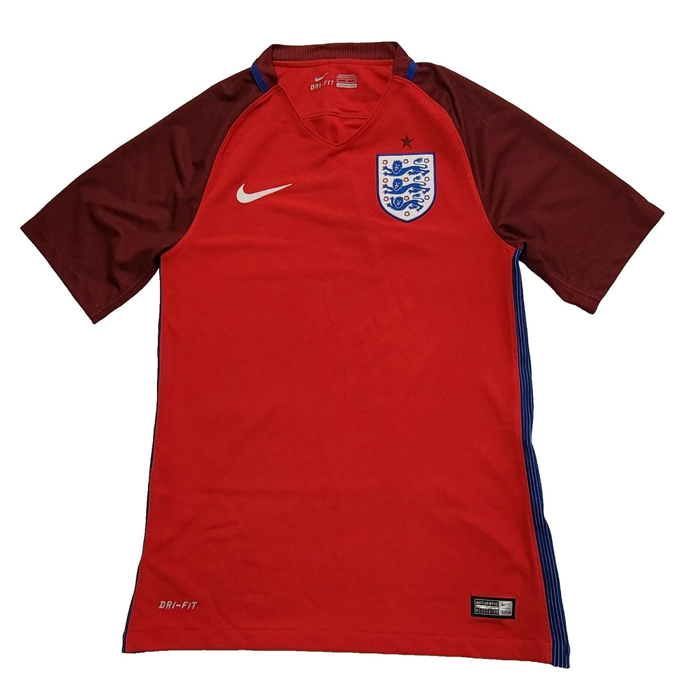 Nike Dri-fit England Football Jersey Red Away Kit Men's uk S L15