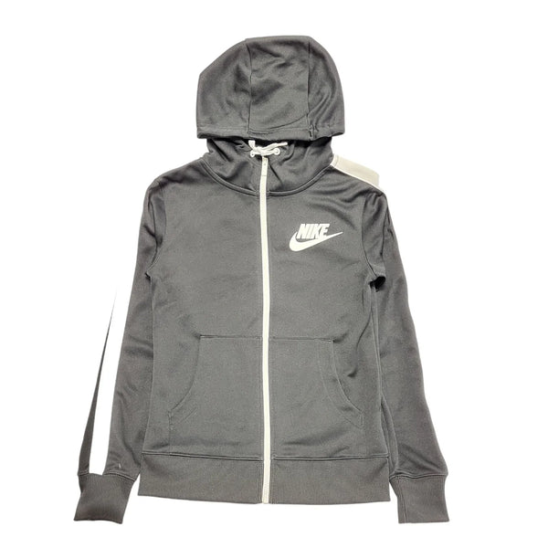 Nike Black Zipped Drawstring Tracksuit Hoodie Women's Uk XS eu 34 H489