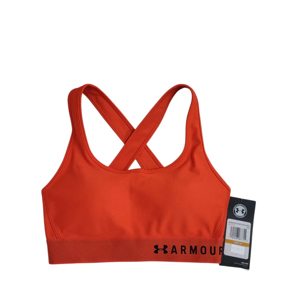 Under Armour Sports Bra Cross Back Women's Orange Bnwt S 8 M13
