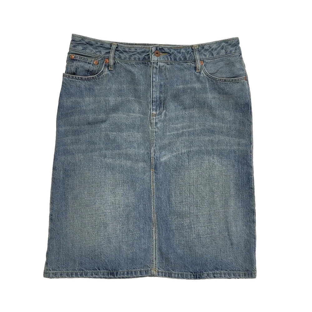 Pepe Jeans Vintage Y2K Blue A-Line Denim Skirt Womens UK 10 W28