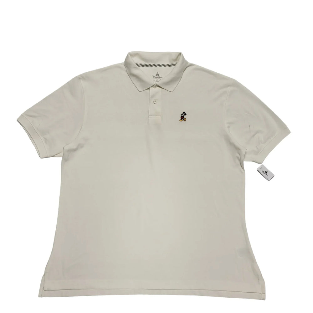 Disney Parks White Short Sleeve Polo Shirt Uk Men's Size 2XL CC394