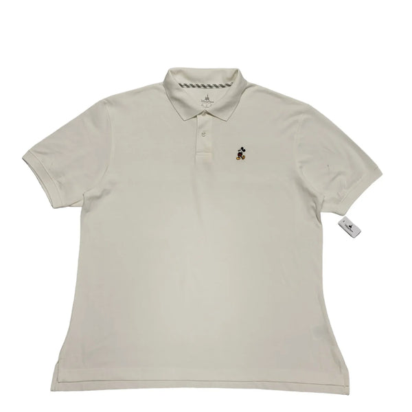 Disney Parks White Short Sleeve Polo Shirt Uk Men's Size 2XL CC394