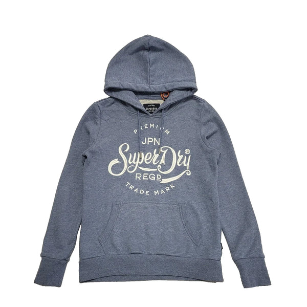 Superdry Blue L /Sleeve Sports Sweatshirt Hoodie UK Women's Size L K819