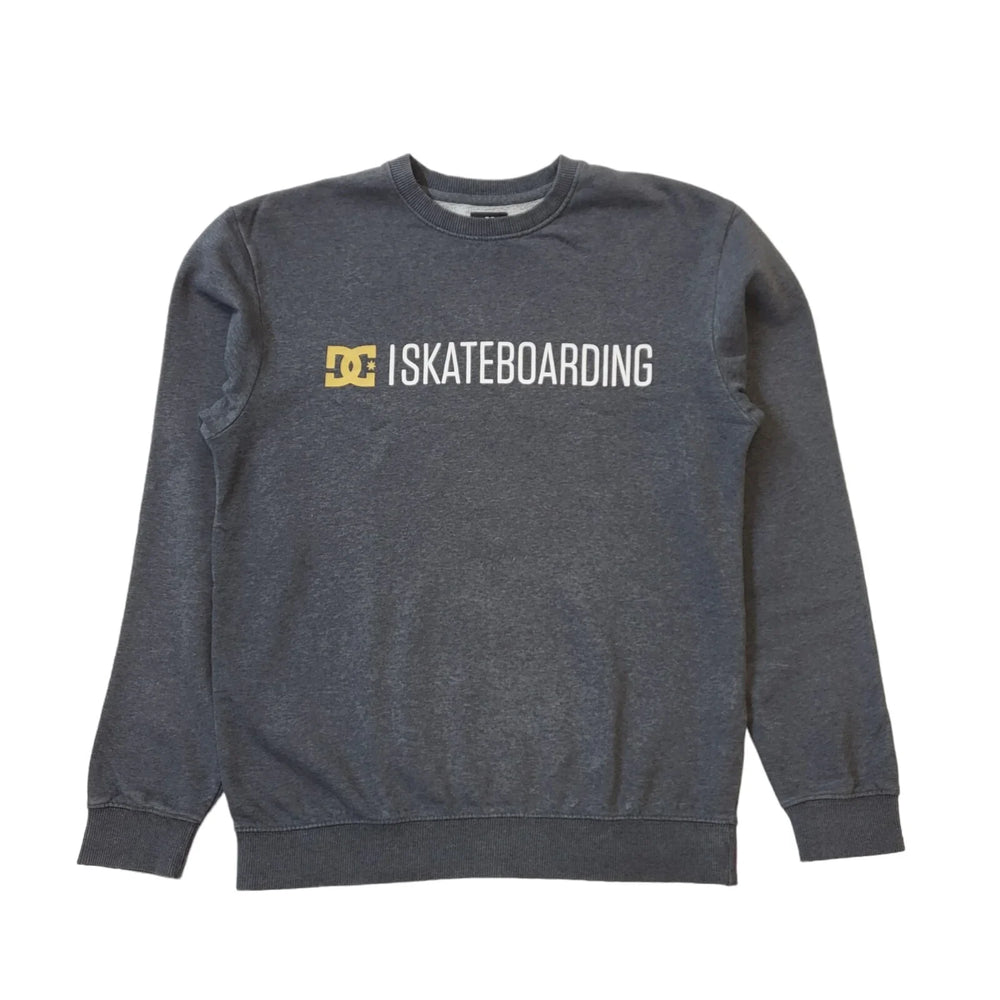 DC Skateboarding Grey Long Sleeve Casual Sports Sweatshirt Men's UK M EU 50 H163