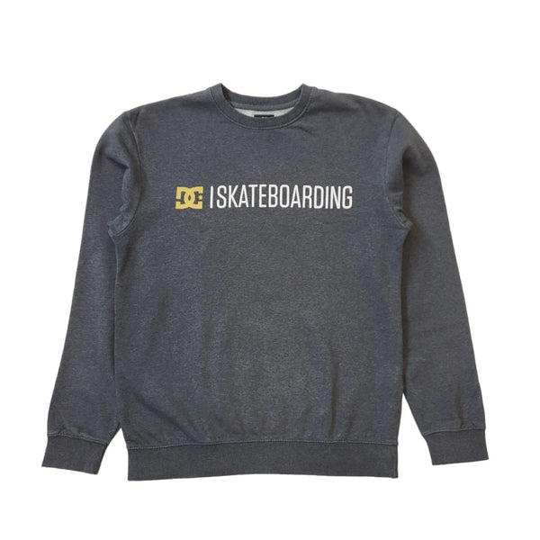 DC Skateboarding Grey Long Sleeve Casual Sports Sweatshirt Men's UK M EU 50 H163