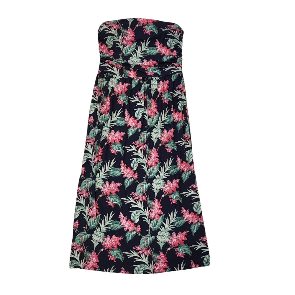 Oasis Blue Pink Floral Sleeveless Daywear  Dress Uk Women's Size M Bnwt EE79