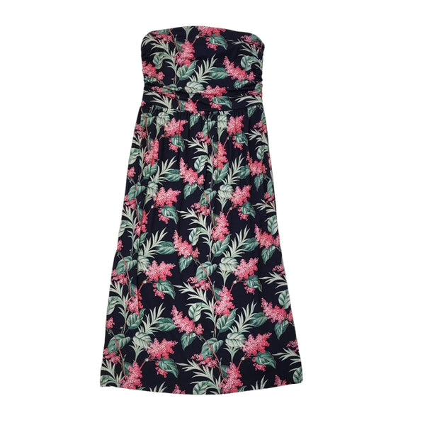Oasis Blue Pink Floral Sleeveless Daywear  Dress Uk Women's Size M Bnwt EE79