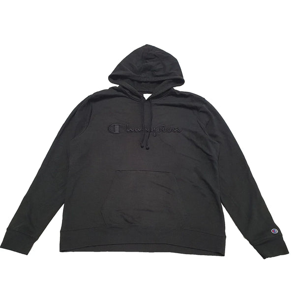 Champion Black Pullover Sports Sweatshirt Hoodie UK Men's Size XL CC947