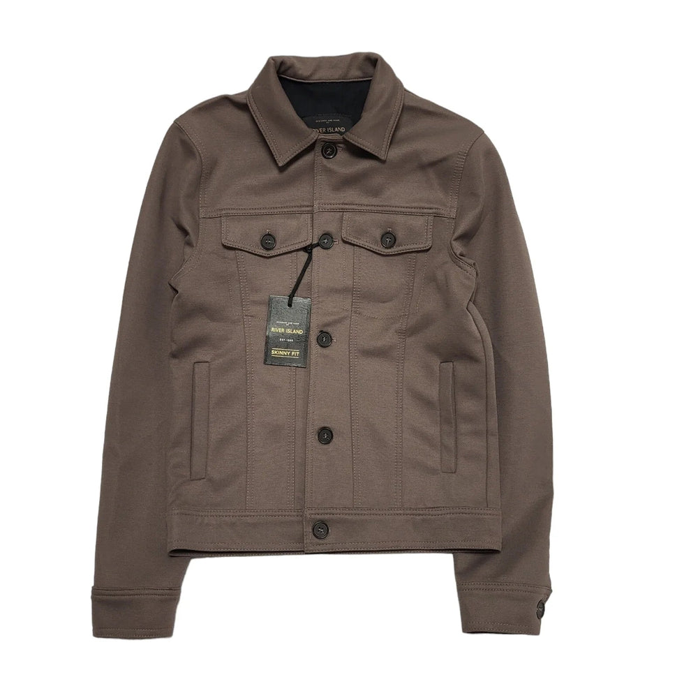 River Island Brown Button Jacket UK Men's Size XS Bnwt K638