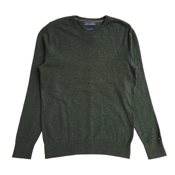 Tommy Hilfiger Green Neck Long Sleeve Jumper Uk Men's Size S EE382