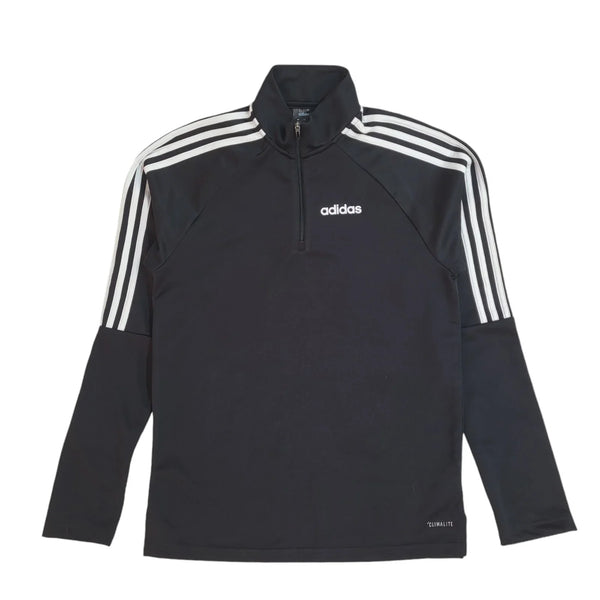 Adidas Black 1/4 Zip Sports Modern Tracksuit Top Jacket UK Men's Size S