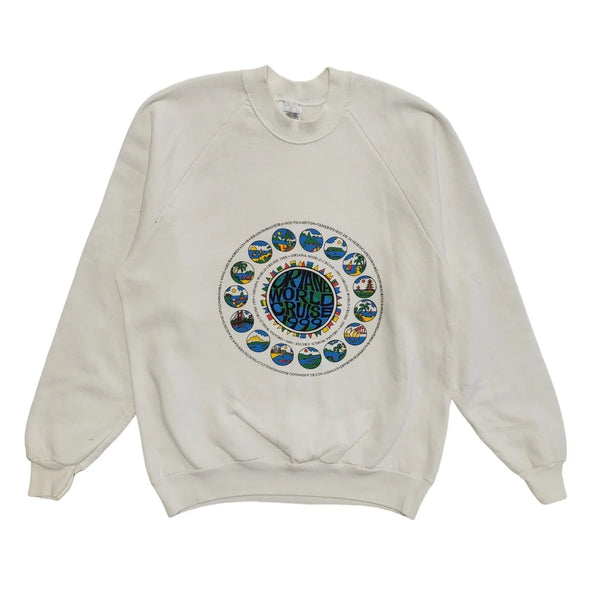 Oriana Cruise Ship Vintage 90's White Long Sleeve Sweatshirt Uk Men's Size L