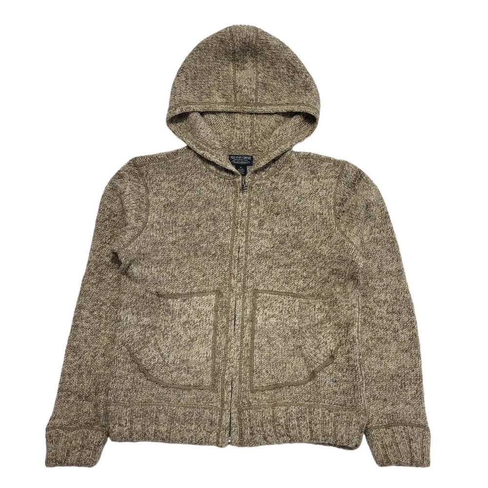 Polo Jeans Beige Hooded Wool Jacket Uk Women's Medium BB221