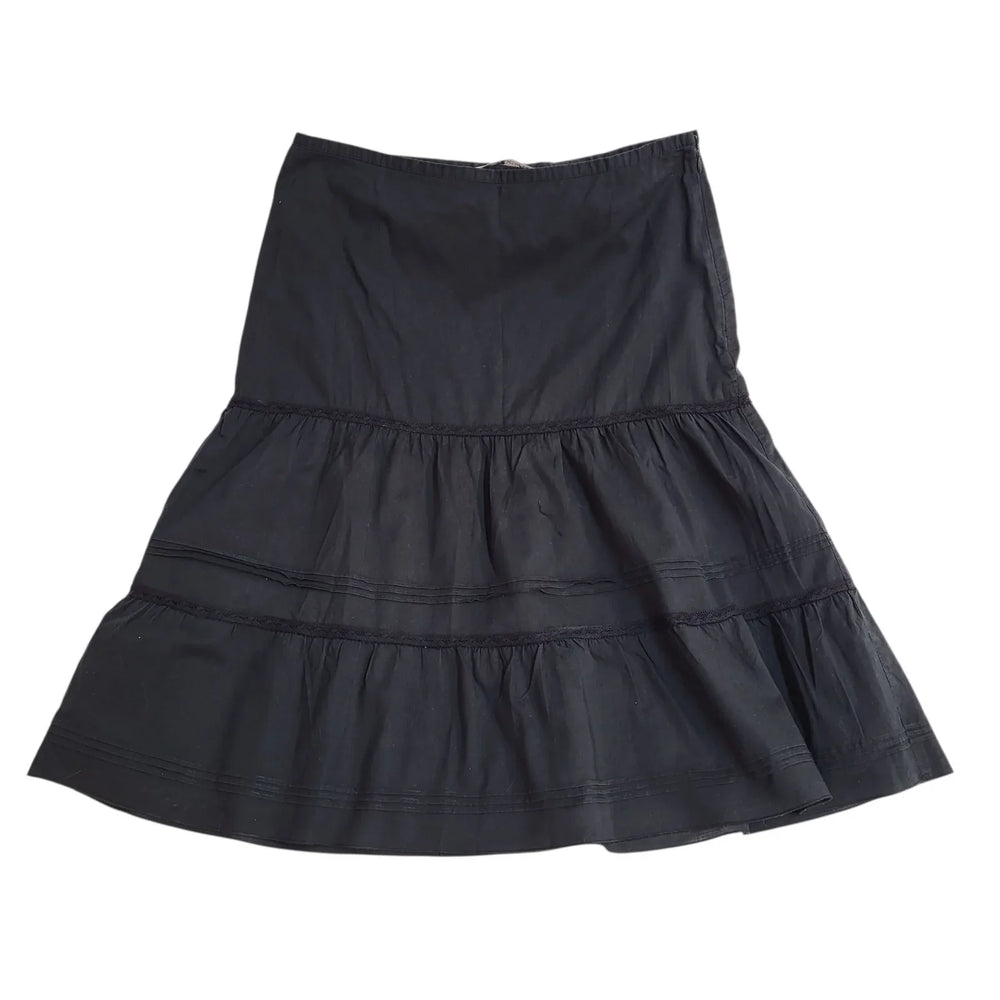 Tommy Hilfiger  Y2K Skirt A-Line Black Knee Length Women's UK 10 W28 (usa 6)