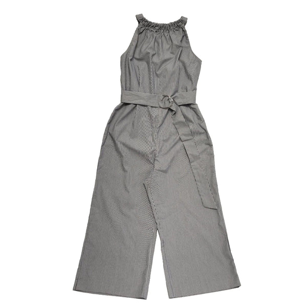 Warehouse Dungarees Belted White Black Uk Women's L W30-32 L23 Bnwt L286