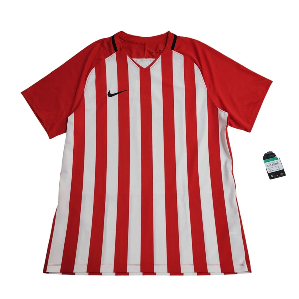 Nike Dri-Fit Red & White Striped Football Shirt BNWT UK Men's XL EE350