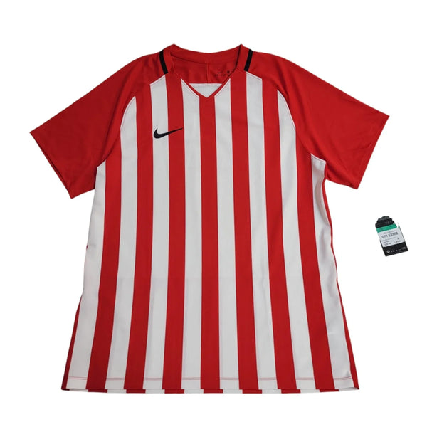 Nike Dri-Fit Red & White Striped Football Shirt BNWT UK Men's XL EE350