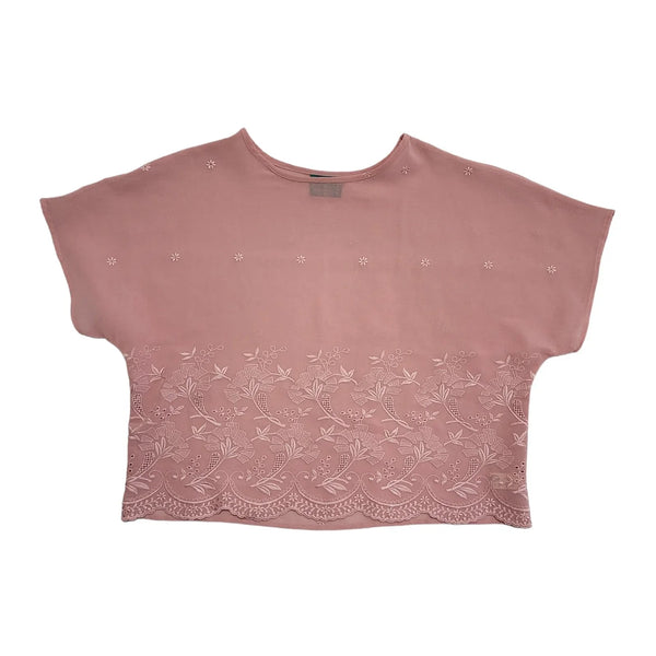 Canda Vintage 90's Pink Round Neck Short Sleeve Womens Top Size 14