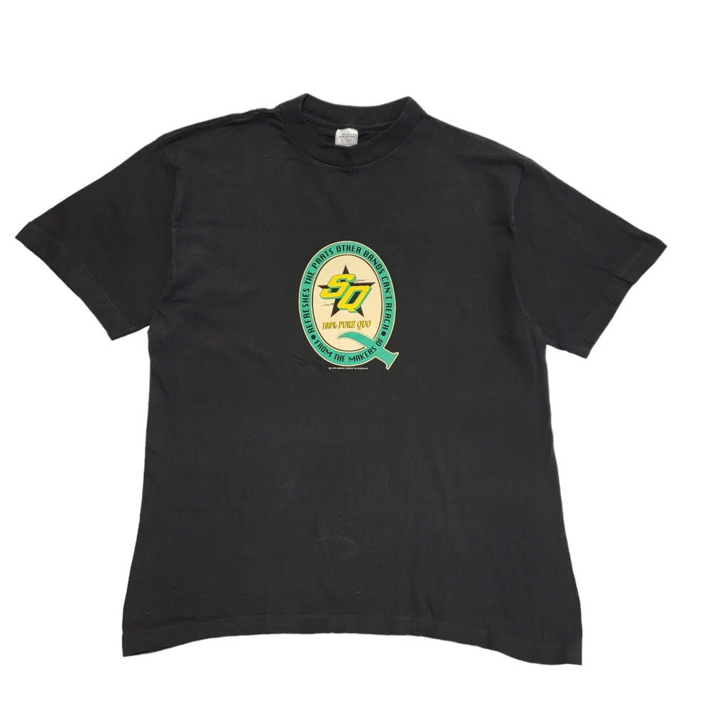 Vintage 90's Black Status Quo Summer '95 Rock Band Tour T-Shirt Mens Size XL