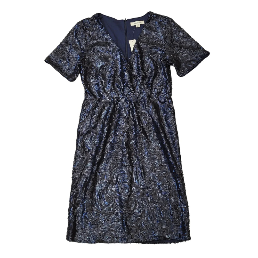 Francescas Navy Blue Short Sleeve Evening Dress Uk Women's Size M Bnwt EE67