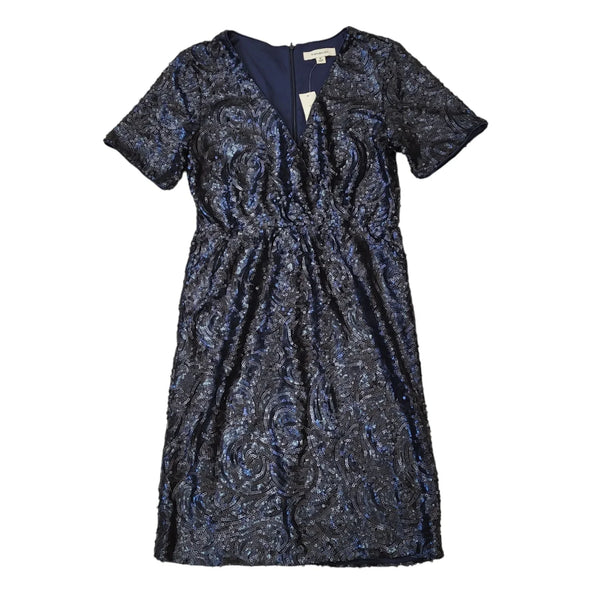 Francescas Navy Blue Short Sleeve Evening Dress Uk Women's Size M Bnwt EE67