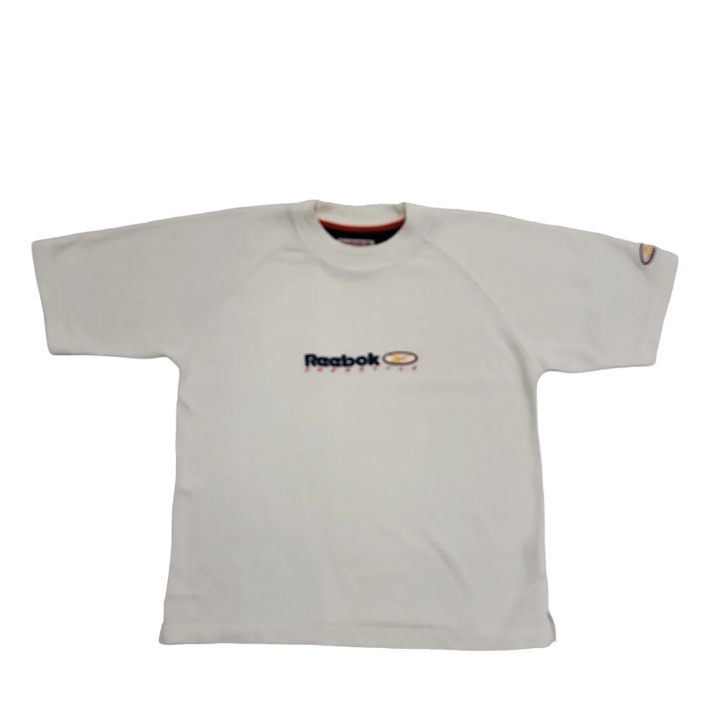 Reebok White Short Sleeve Round Neck T-Shirt Women's uk 12 L H895