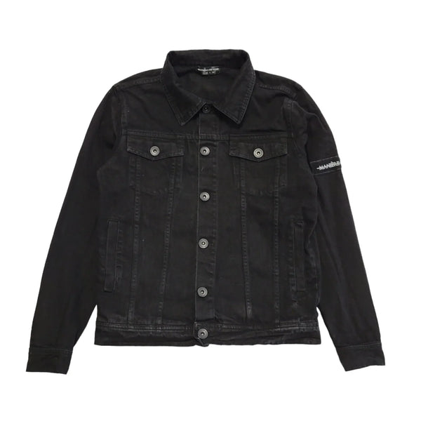 Maniere De Voir Black Button Denim Jacket Uk Men's Small BB691