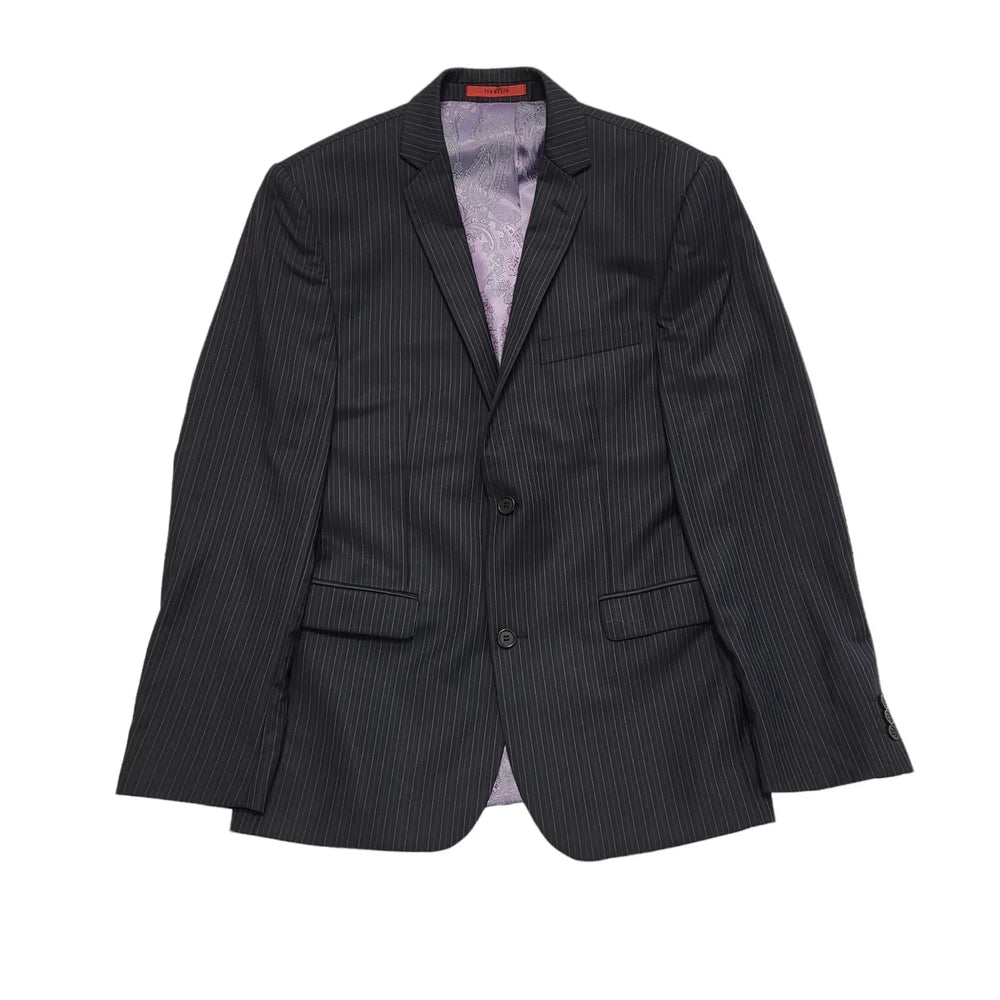 Ted Baker Black Stripes Suit Blazer Jacket Uk Men's Size M 40" EE59