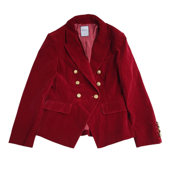 MOTF Suit Jacket Bnwt Y2k Dark Red Velvet UK Women's Size S