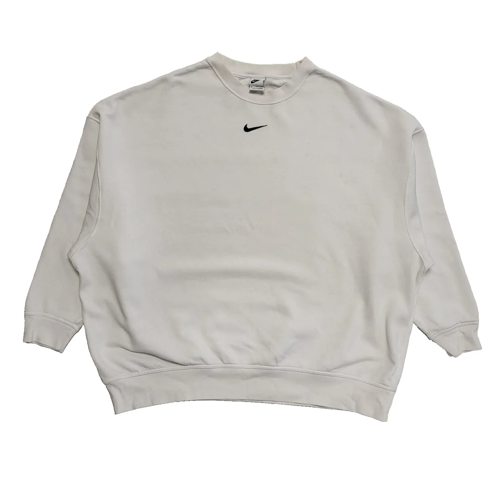 Adidas Over-sized Sports Sweatshirt White Uk Women's M 10 L133