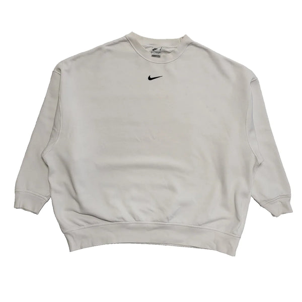 Adidas Over-sized Sports Sweatshirt White Uk Women's M 10 L133