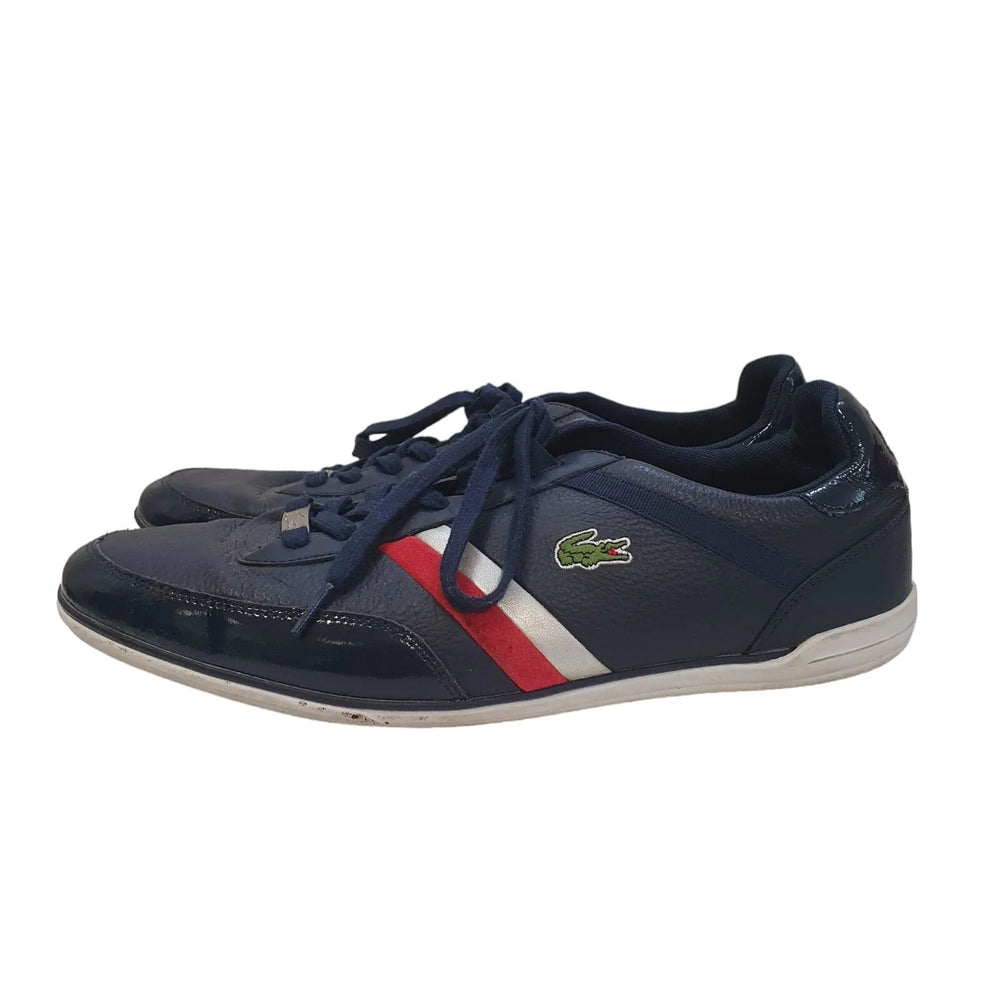 Lacoste Giron SLX  Navy Blue Leather Fabric Men's Trainers Uk 10 Eu 44.5