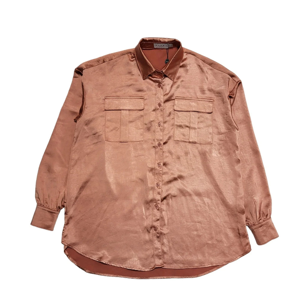 Club L Pink Long Sleeve Blouse UK Women's 10 Bnwt BB502