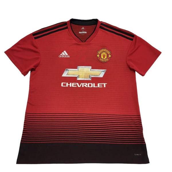 Adidas Red Manchester Utd 2018 Chevrolet Home Football Shirt UK Men's M L540