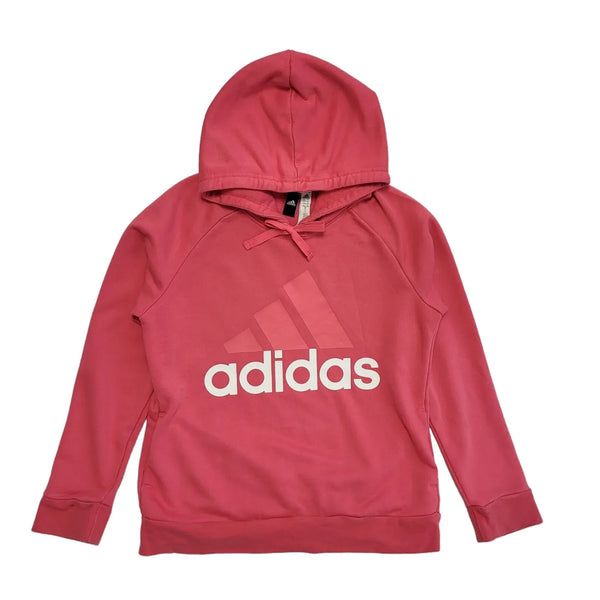Adidas Pink Pullover Sweatshirt Hoodie Uk Women's Size Large DD958