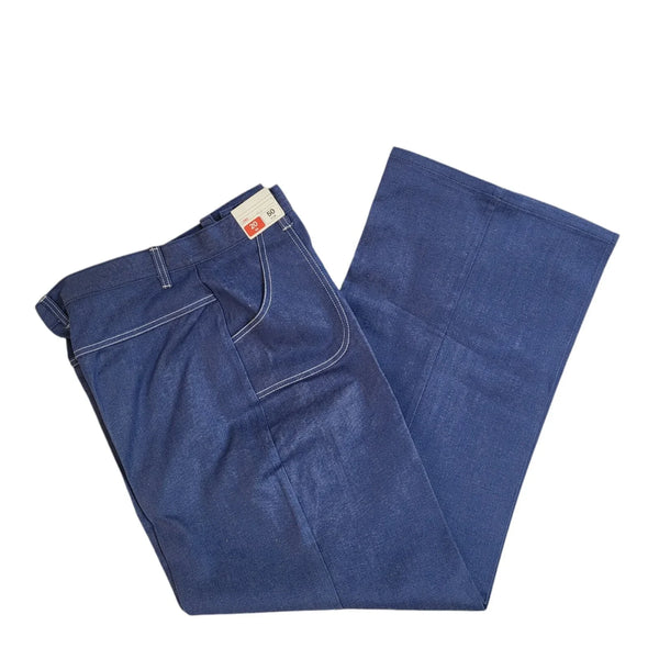 St Michael 70s Dark Blue Wide Leg Denim Jeans Uk Women's Size 20 W38 L32
