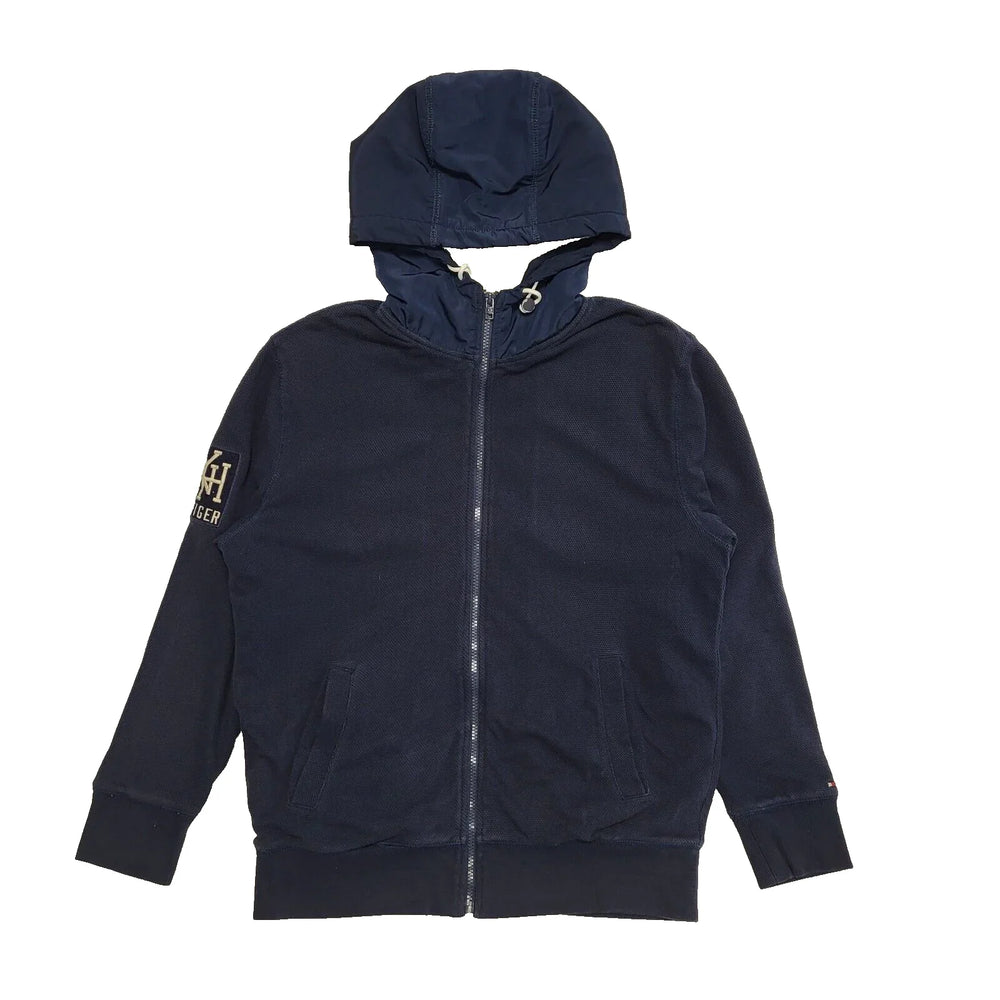 Tommy Hilfiger Blue Hooded Fleece Lined Sports Jacket Uk Men's Size M L94