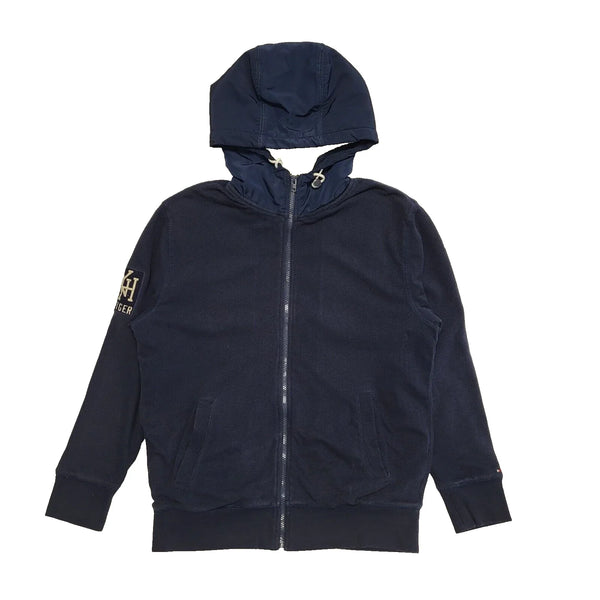 Tommy Hilfiger Blue Hooded Fleece Lined Sports Jacket Uk Men's Size M L94