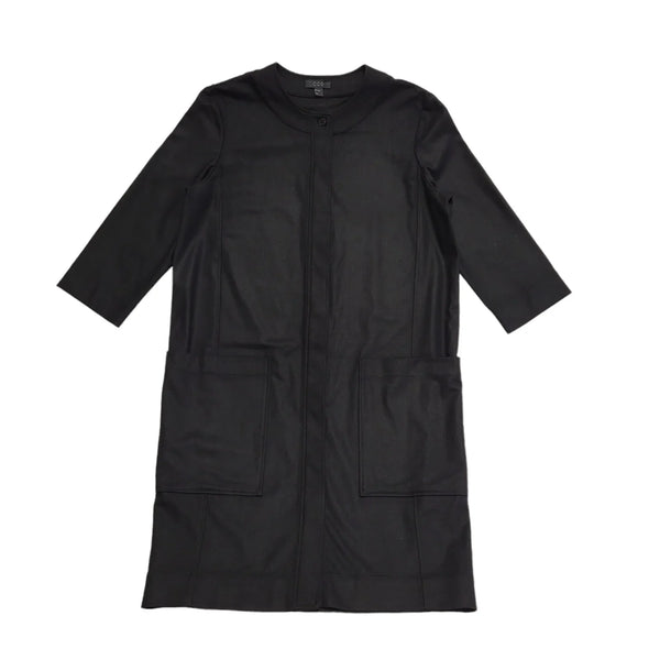 Cos Dress Black Knee Length Button Up 3/4 Length Sleeve Womens UK 10 BB34