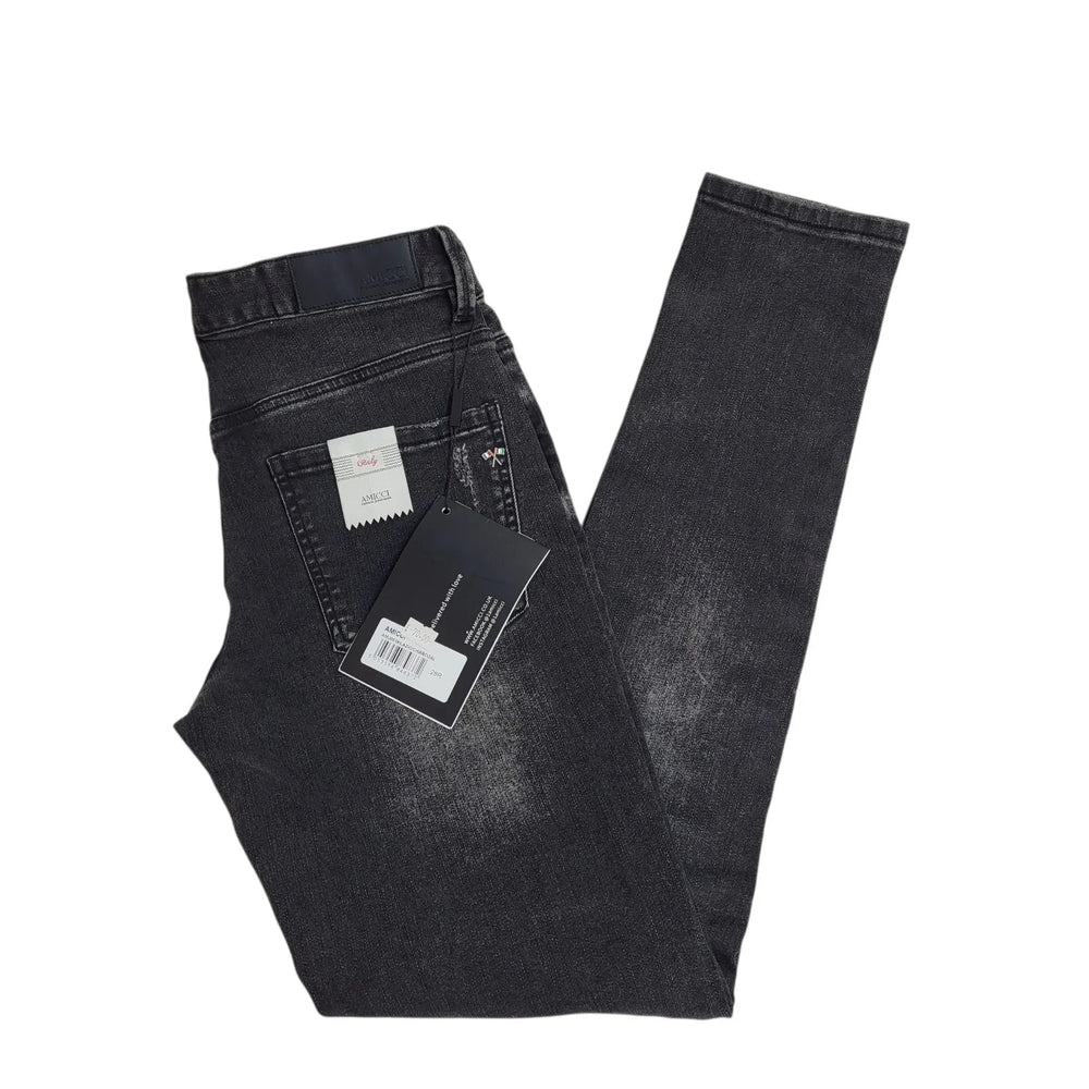 Amicci Denim Jeans Bnwt Black Skinny Uk Women's L W29 L30 L837