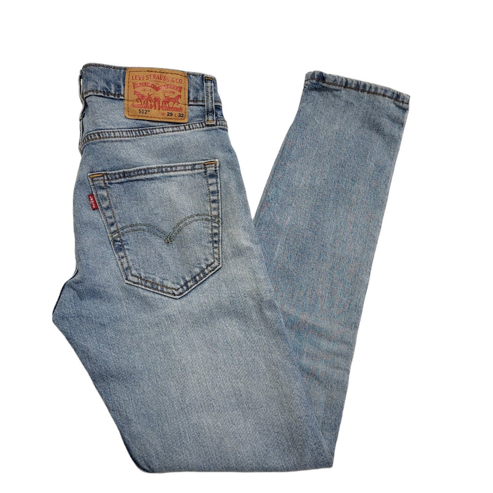 Levi's 512 Faded Blue Skinny Leg Stretch Denim Jeans Men's XS W29 L32 H192