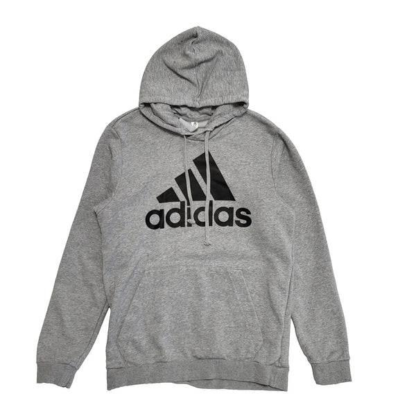 Adidas Sweatshirt Hoodie Grey Drawstring UK Men's Size M L110