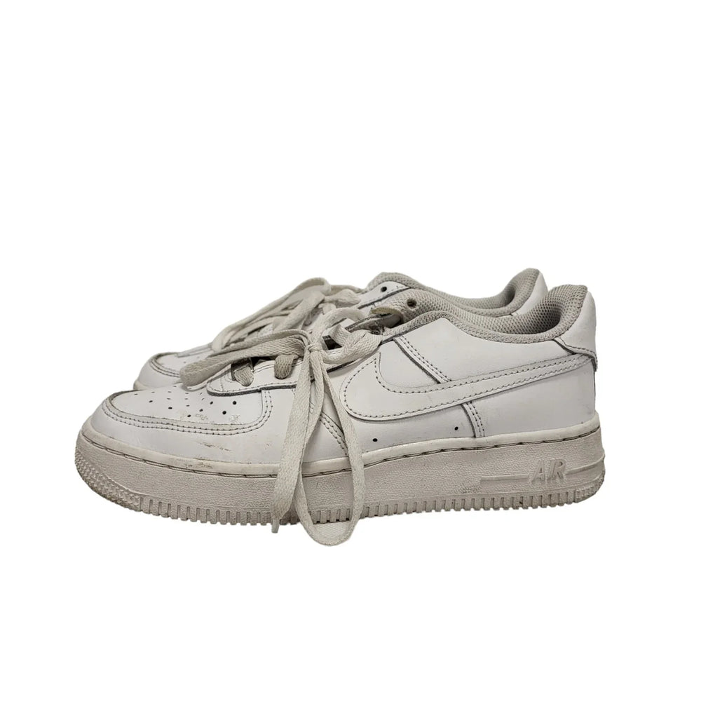 Nike Air Force 1 Juniors White Leather Kids  Trainers Uk 4