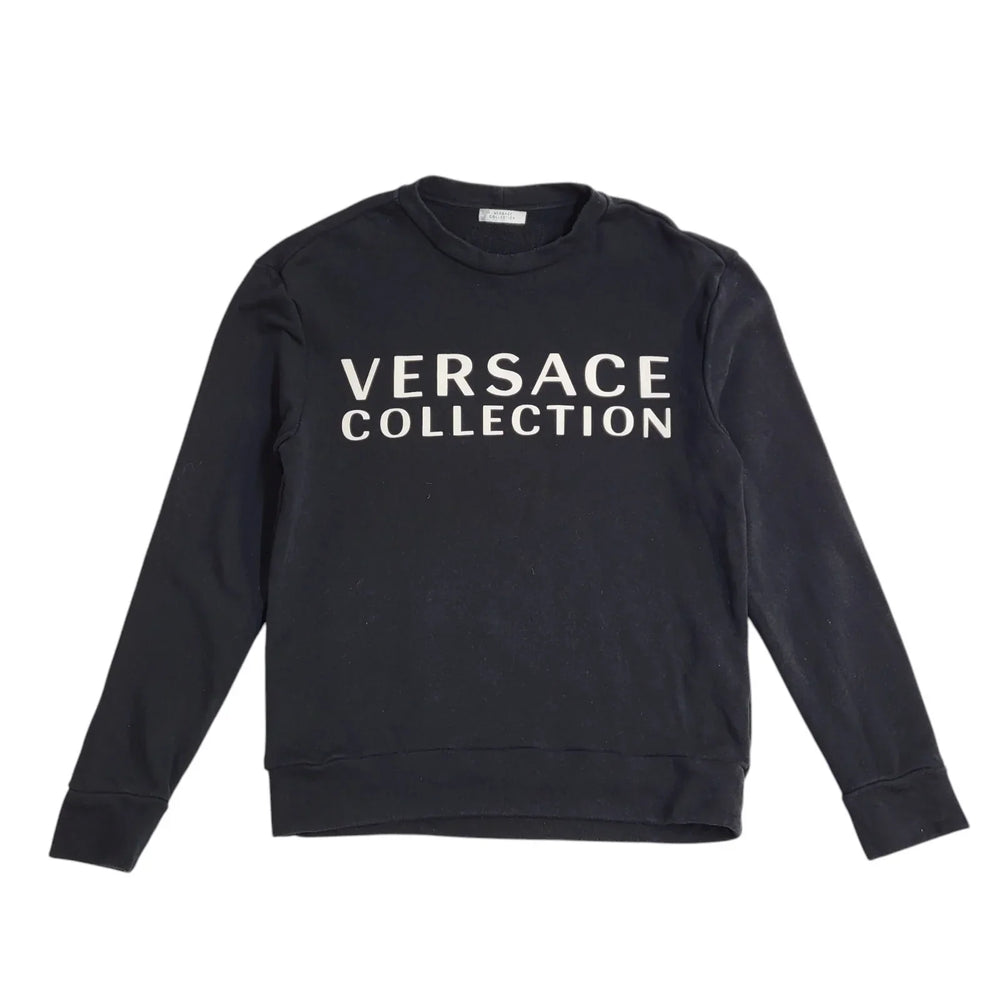 Versace Black Crew Neck Casual Sweatshirt UK Men's Size S EE771